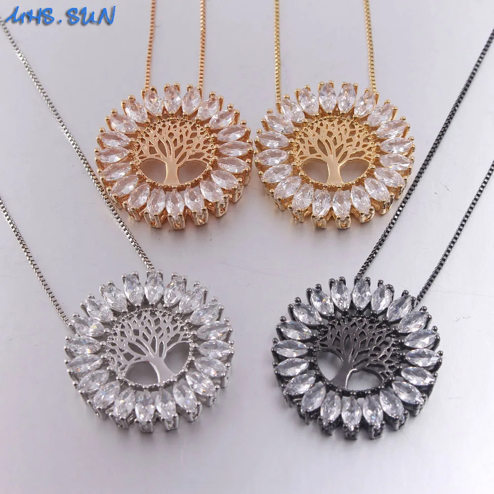 MHS.SUN винтажное дизайнерское ожерелье из искусственного циркония модное