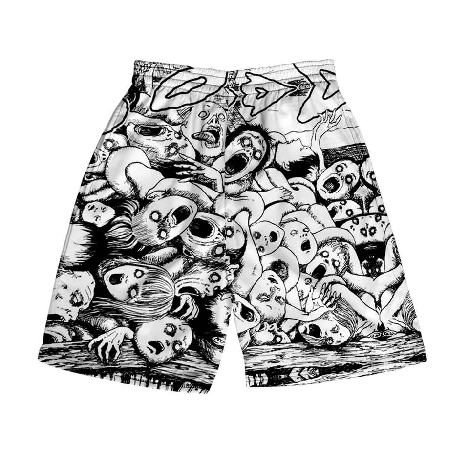

3D Anime Junji Ito Board Shorts Trunks Summer New Quick Dry Beach Swiming Shorts Men Hip Hop Short Pants Beach clothes