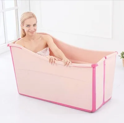 

Foldable adult body plastic bath barrel adult children thick tub bath barrel