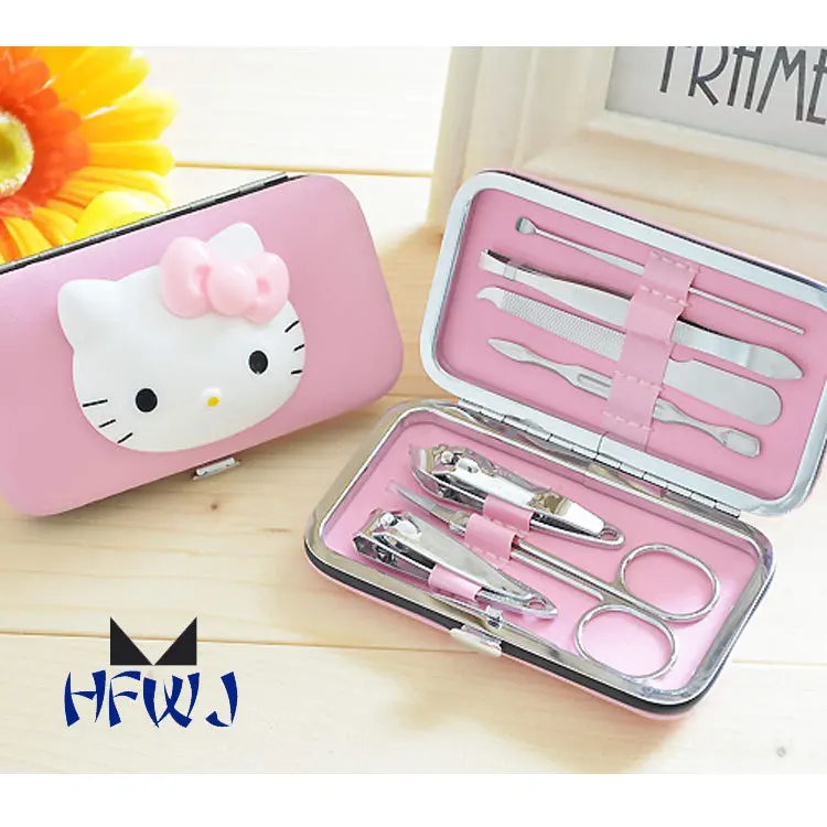 

New Cartoon 7 Pcs Nail Clipper Set Stainless Steel Manicure Set yey-2108