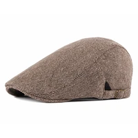 2021 spring autumn newsboy caps men adjustable tweed octagonal hat for male detective hats retro flat caps chapeau beret