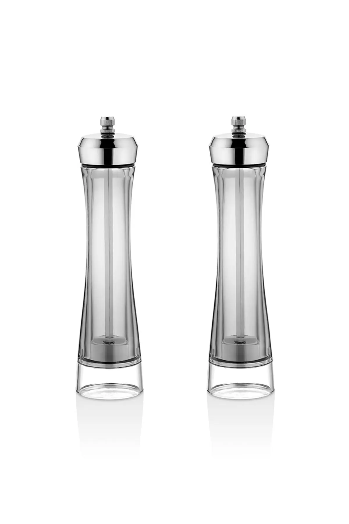 

Transparent Smoked Salt Pepper Mill 2'li