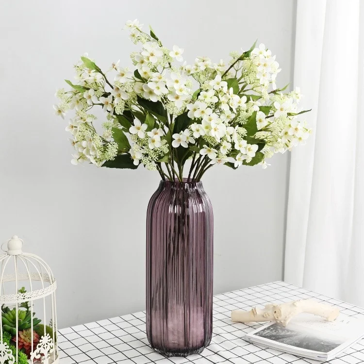 

Artificial Flowers, 68 Cm, Three-pointed Blue Hydrangea, Wedding Anniversary, Thanksgiving, Home Green Plant Flower Arrangement