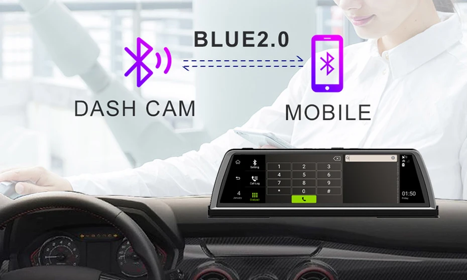 WHEXUNE Автомобильная камера DVR 1" Android gps навигация ADAS wifi 1080P видео рекордер 4G Bluetooth Камера заднего вида 4 канала 2 Гб