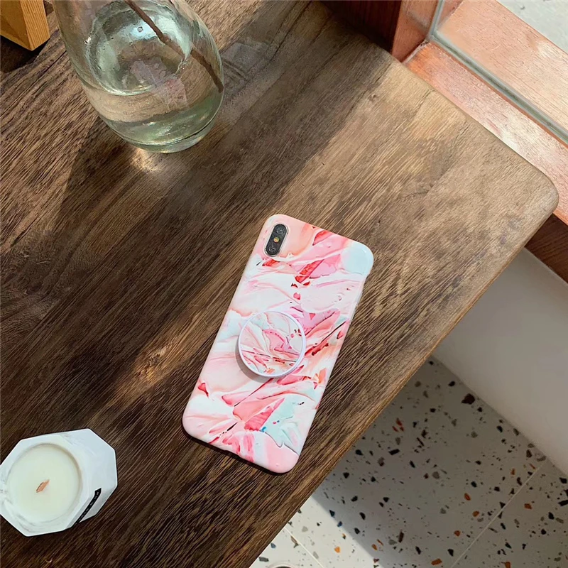 Милый розовый чехол для телефона с динозавром для iphone 11pro max 7 8 Plus, мягкий чехол IMD Для iphone X, задняя крышка, чехол с кольцом
