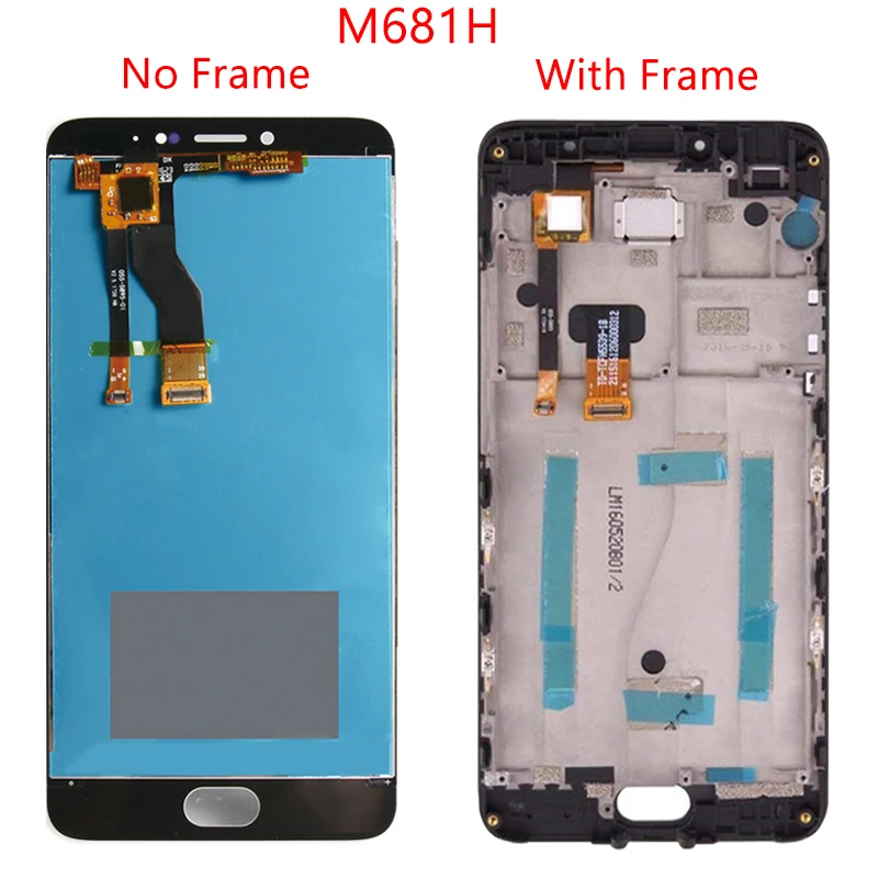 Оригинальный ЖК дисплей M681H для Meizu M3 Note L681H с рамкой и сенсорным экраном в сборе