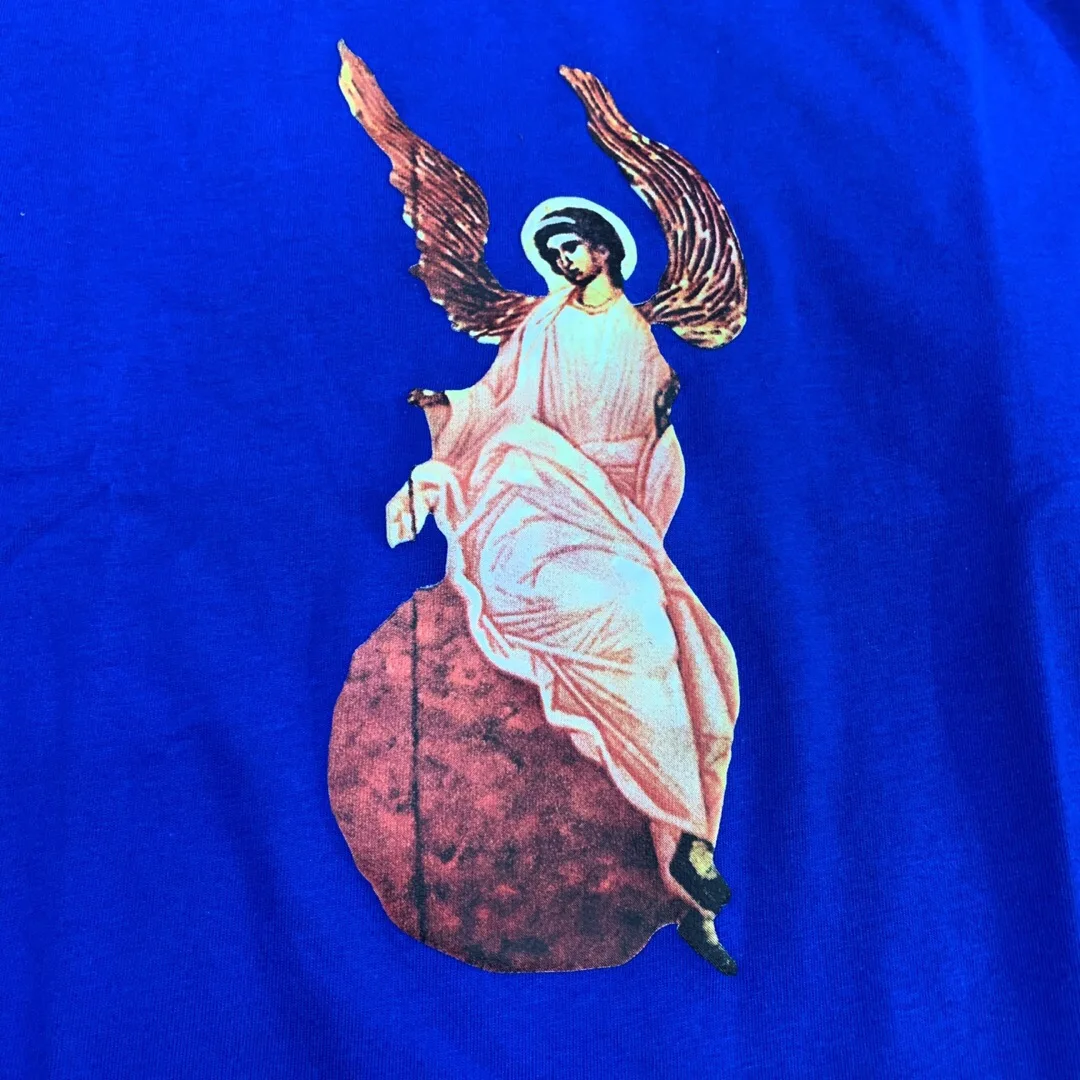 

1:1 Best Quality Kanye West Jesus is King Archangel Tees Men Women 19FW LA Exclusive 100% Cotton HipHop Turtleneck T-Shirt Men