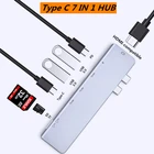 Расширитель Usb Hub Тип C на HDMI-совместимого адаптера SDустройство для считывания с tf-карт PD двойной USB3.0 сплиттер для MacBook Pro мульти Зарядка Док-станция