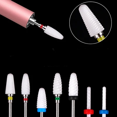 

Ceramic Nail Drill Bit Electric Milling Cutter for Manicure Pedicure Nail Drill Machine Accessoires Nail Art Tool Polish Remove