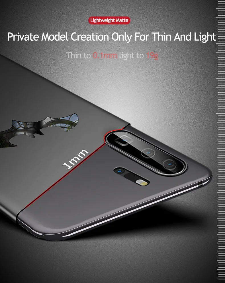 Ультратонкий металлический матовый PC чехол для телефона с Бэтменом для huawei P30 P20 Honor V20 V10 10 9 Lite Pro Nova чехол с магнитной защитой