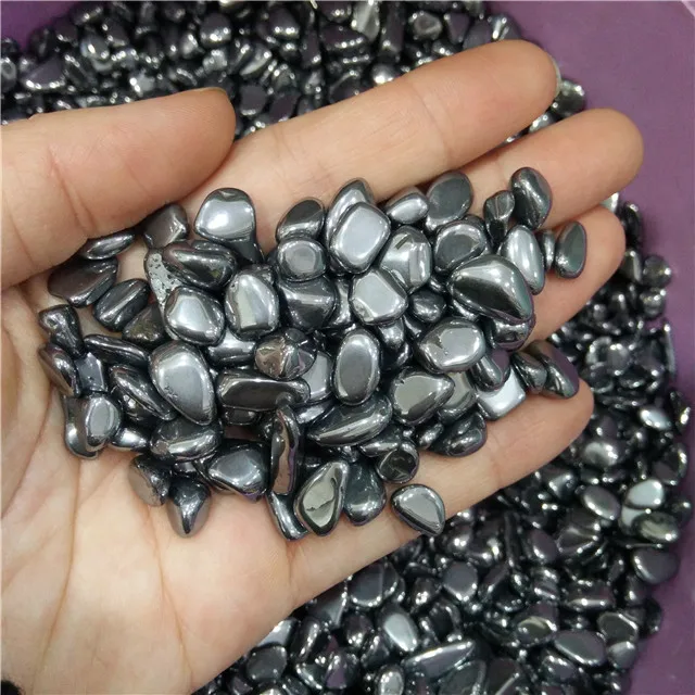 50 г Титан серебро из камня гематит гранулированный камень для украшения дома |