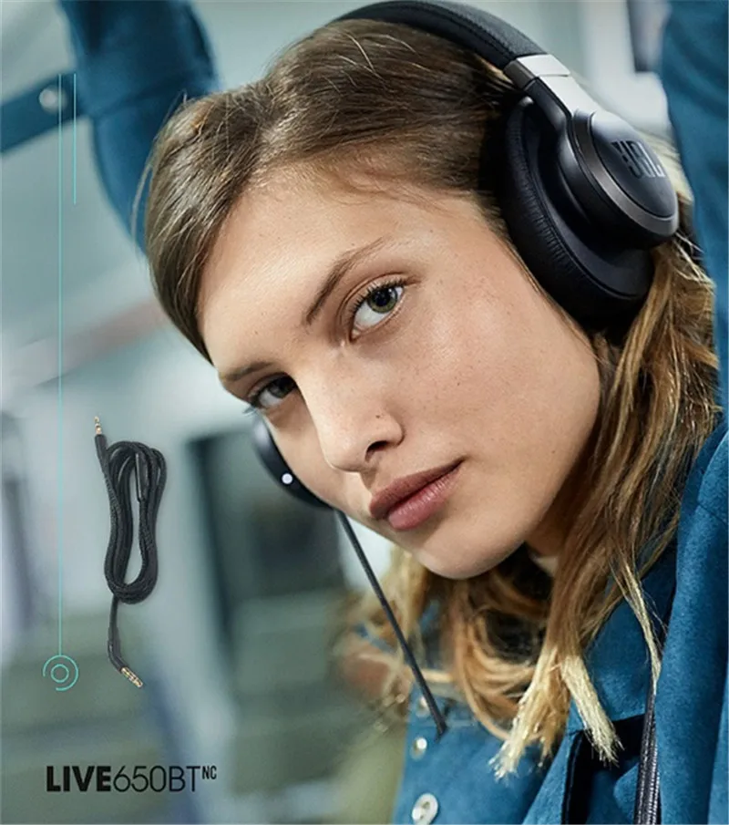 JBL LIVE 650BTNC Bluetooth наушники аудио шумоподавление AI Smart Voice беспроводные наушники для сотового телефона динамическая игровая гарнитура