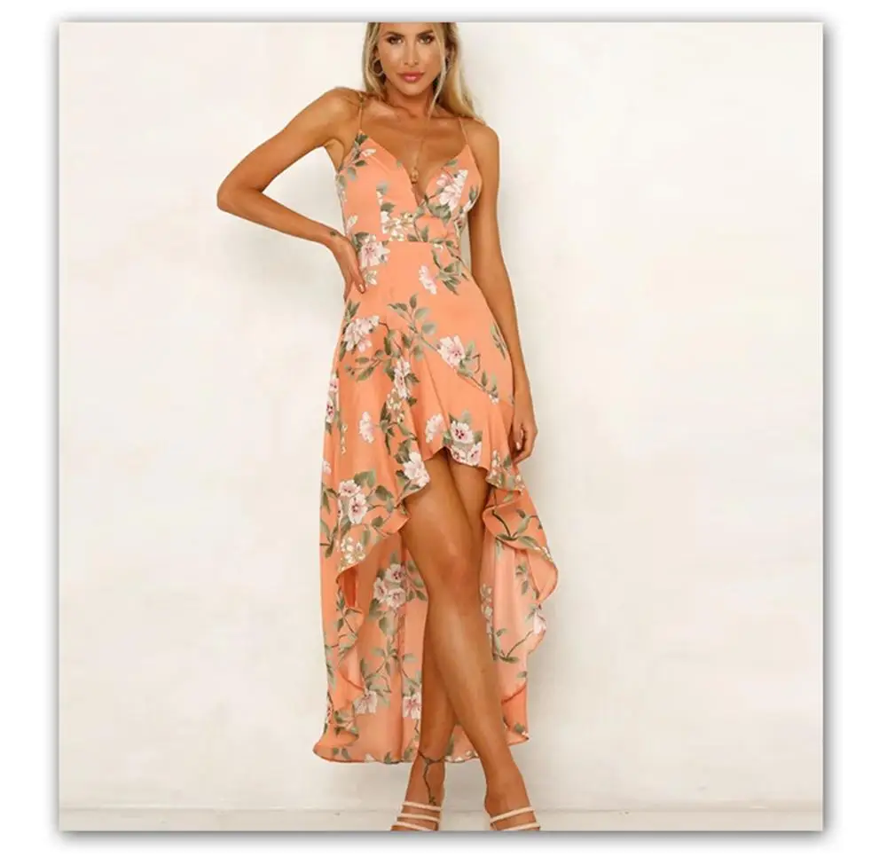 2019 Новое винтажное белое шифоновое платье с цветочным принтом женское летнее