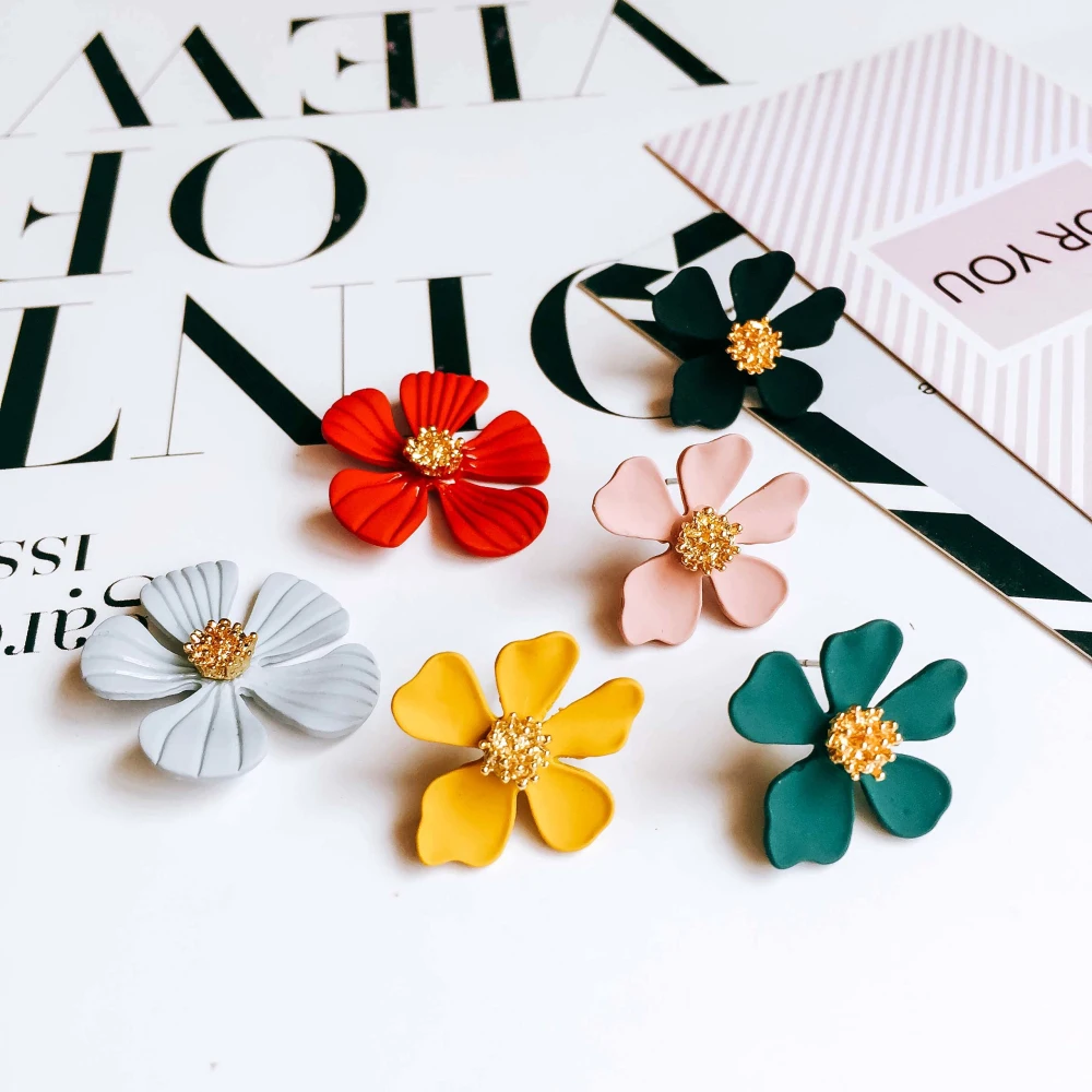 Многоцветные серьги гвоздики с цветным покрытием аксессуары подвеска на шею