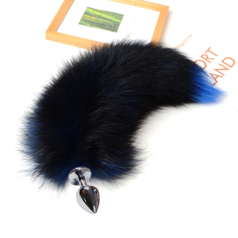 Настоящие лисицы хвосты Анальная пробка мягкая сенсорная металлическая хвост