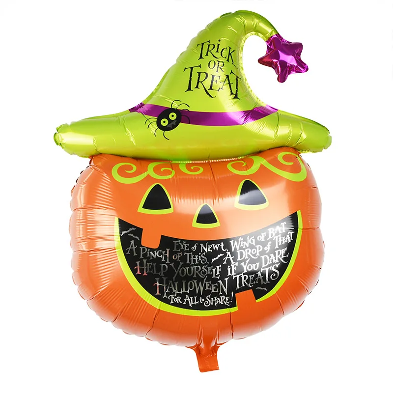 

1set Halloween Foil Balloon Cartoon Pumpkins Ghost Skull Bat Helium Balloon Halloween Festival Party Decoration Supplies Globos