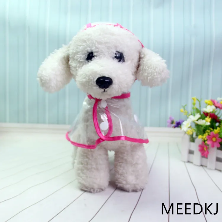 

Transparent waterproof raincoat for dogs in spring and summer XS-XXL Teddy small dog pet raincoat light clothes pet accessories
