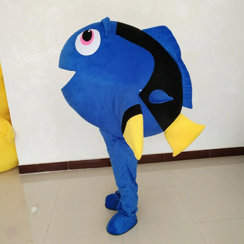 Костюм талисмана с синей рыбкой праздничная одежда для косплея пасхальный