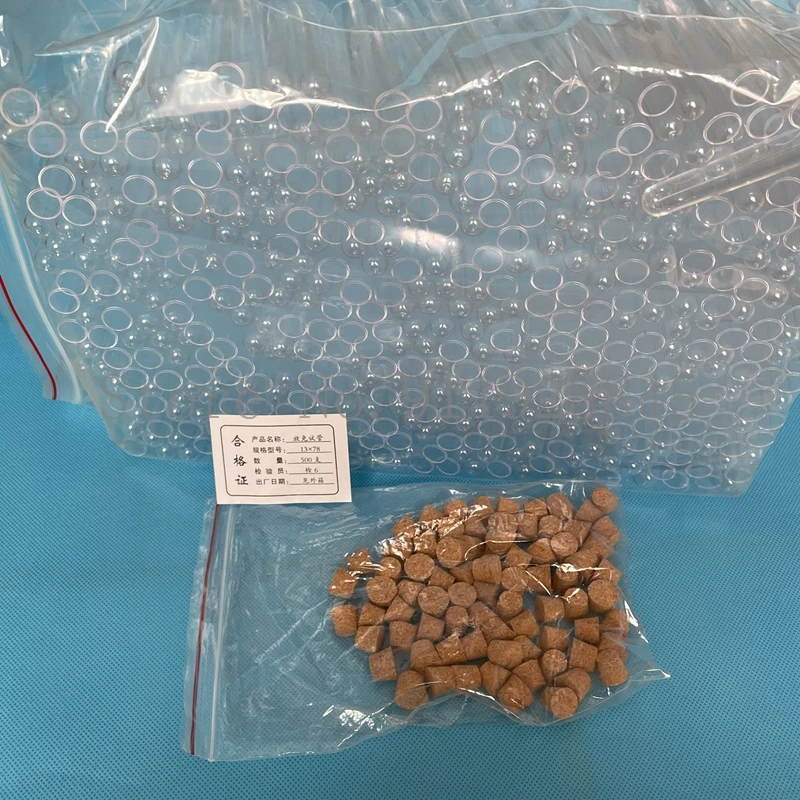 500 шт. 13x78 мм Школьные лабораторные прозрачные пластиковые пробирки с пробками