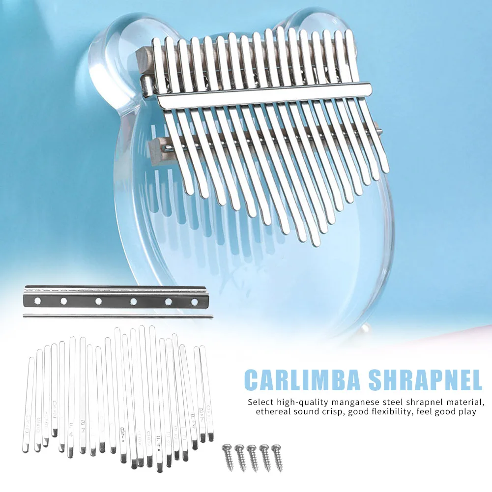 

20-Key Kalimba DIY Keys Bridge Set Thumb Piano Musical Instrument Accessory Wood Bridge Sleeper Shrapnel Musical Tool Parts