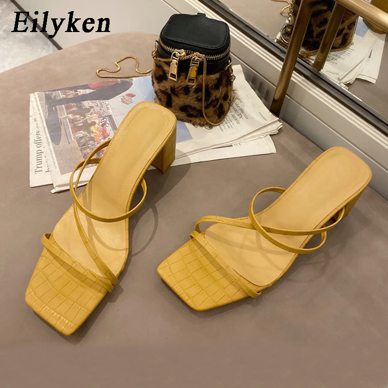 Туфли Eilyken женские на высоком квадратном каблуке классические сандалии с