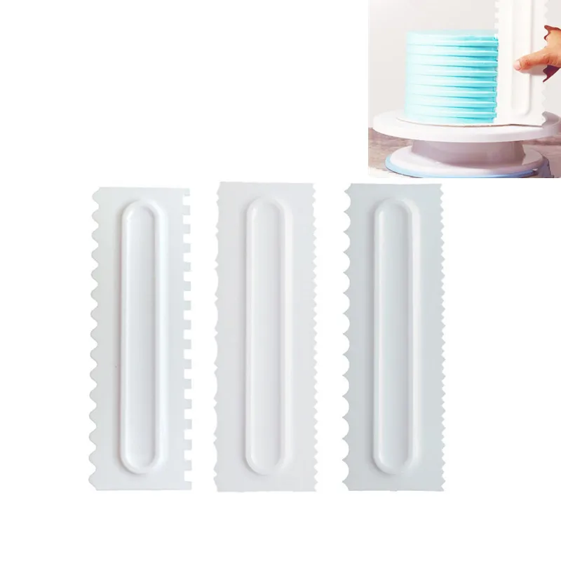 

Kitchen Tools Baking Pastry Tools Cake Decorating Comb Cake Scraper Smoother Cream Decorating Pastry Icing Comb Fondant Spatulas