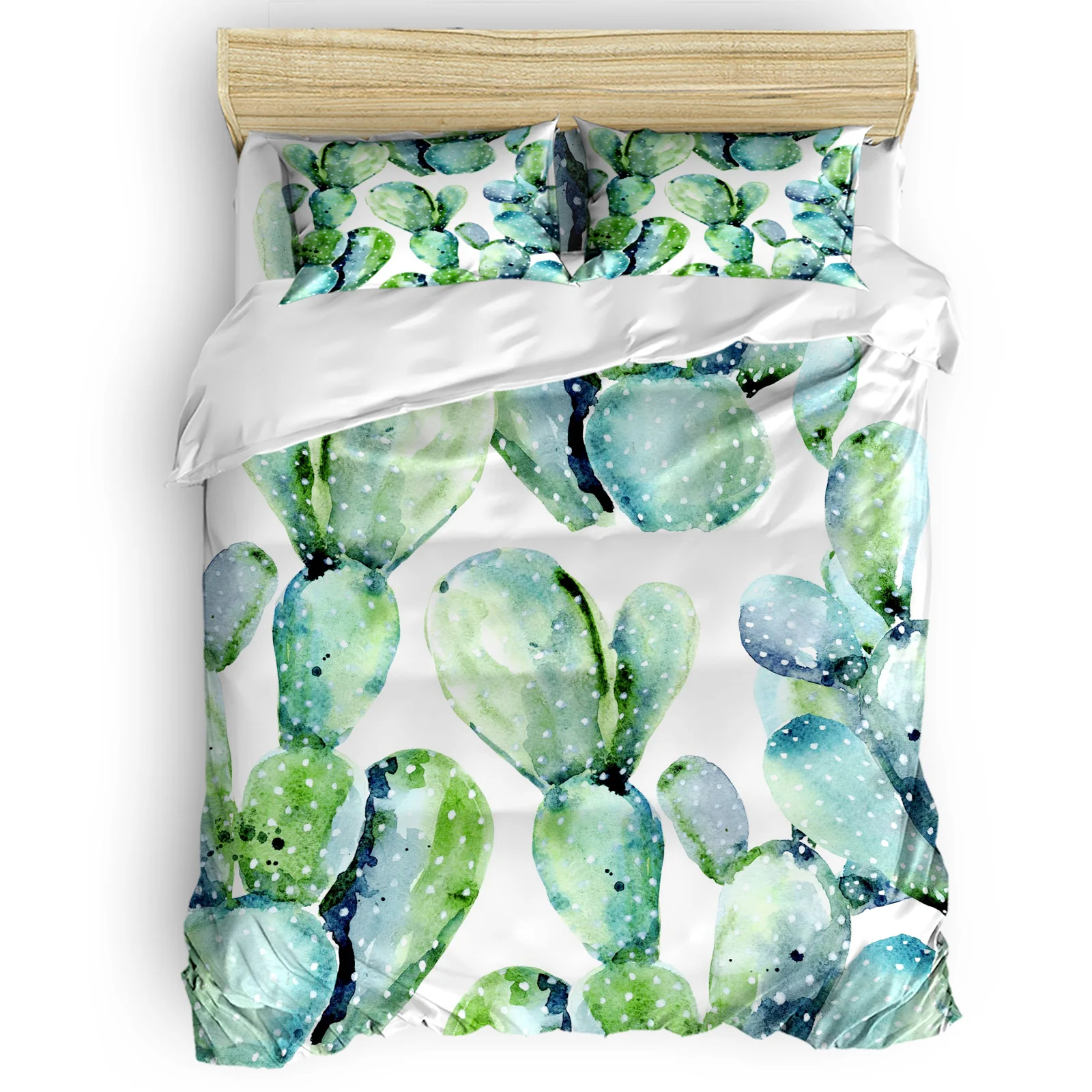 

Plant Cactus Watercolor Painting Duvet Cover Set Comfortable Bedding Set Bedroom Supplies Bedroom Comforter Set 2/3/4pcs