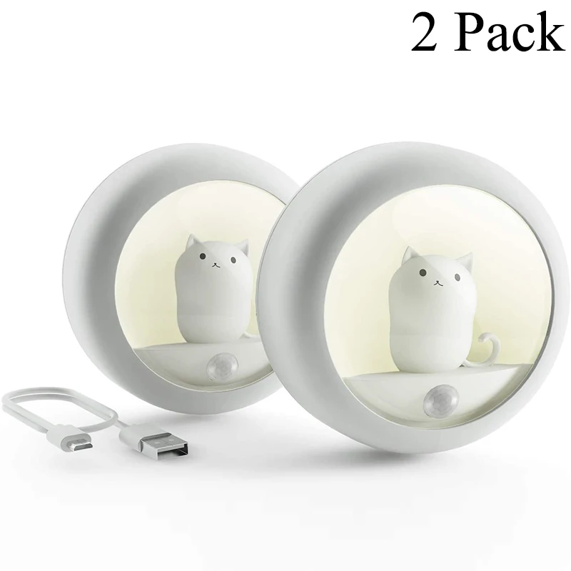 

Motion Senosr Night Light Built-in Rechargeable Battery LED Wall Lamp Bright White Lighting For Bedroom Bathroom Hallway Stairs