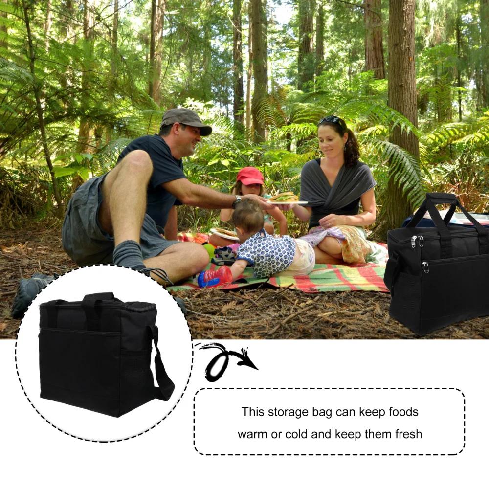 

1Pc Oxford Cloth Pouch Insulated Food Bag Food Delivery Bag Lunch Food Pouch