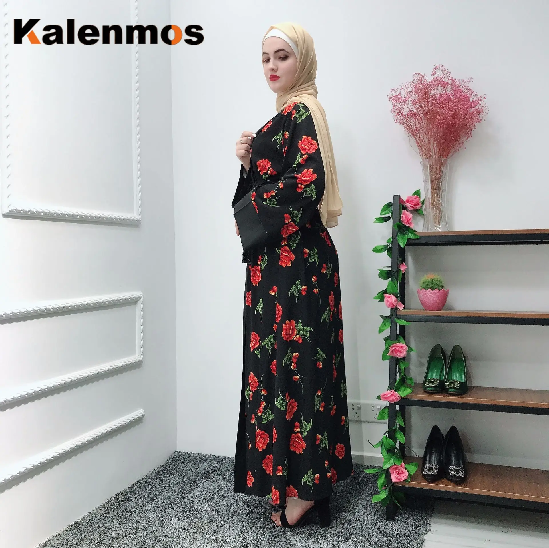 Арабское мусульманское Открытое платье в Дубае женское кимоно с принтом Cafan