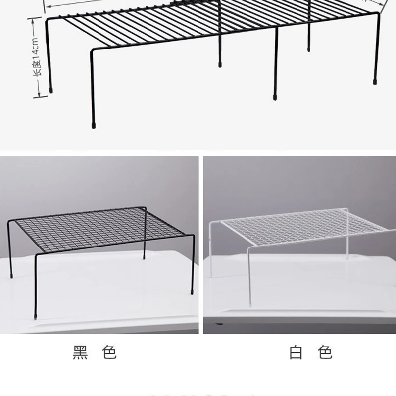 Полки шкафа органайзеры стекируемые расширяемый набор из 2 х металлических Кухня