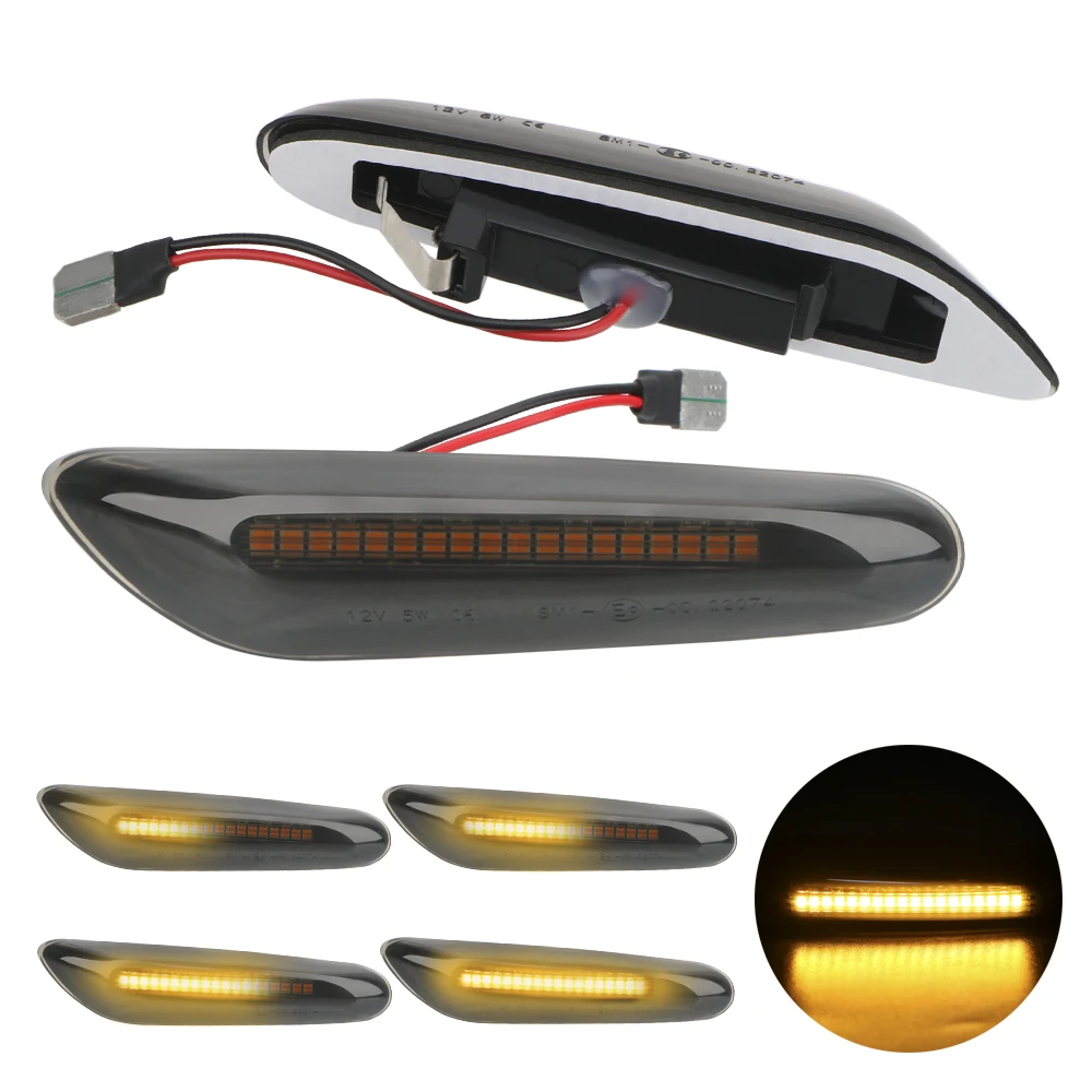 

Turn Signal Lights Error Free Flowing Water Car Indicator For BMW E90 E91 E92 E93 E60 E87 E82 E61 Dynamic LED Side Marker Light