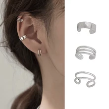 3 pcs Fashion Simple Smooth Ear Cuffs Clip Earrings for Women No Piercing Fake Cartilage Earring  Jewelry Gifts