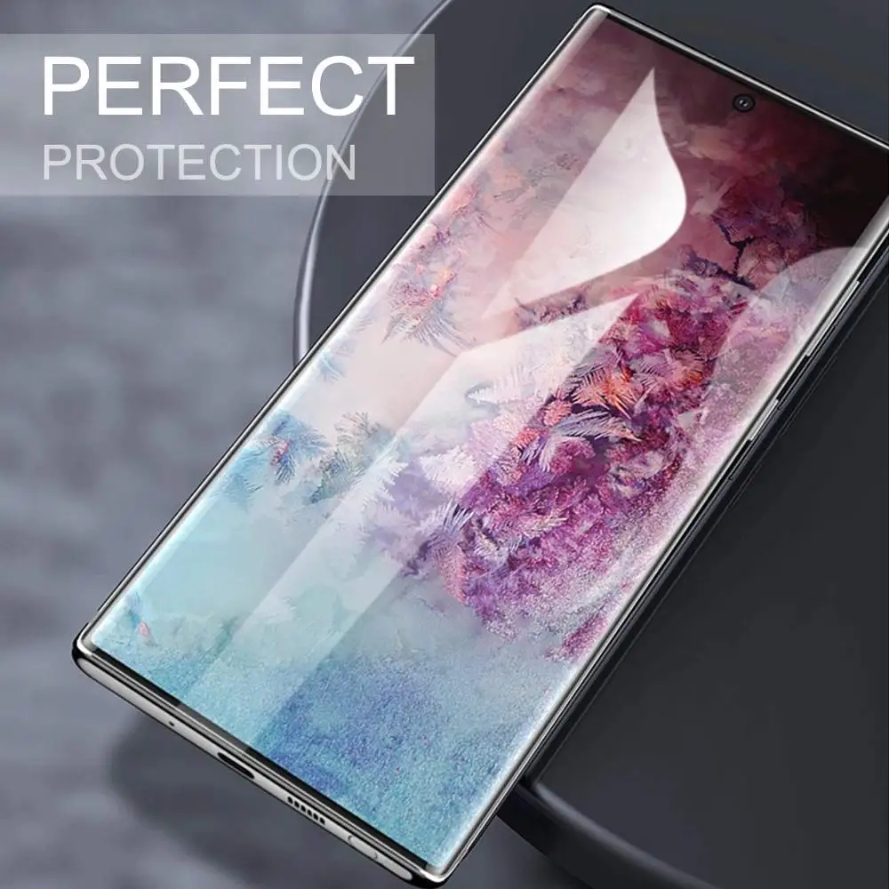 10D УФ нано жидкое закаленное стекло для Samsung Galaxy S7 EDGE S8 S9 S10 PLUS Note 8 9 10 Pro Полное