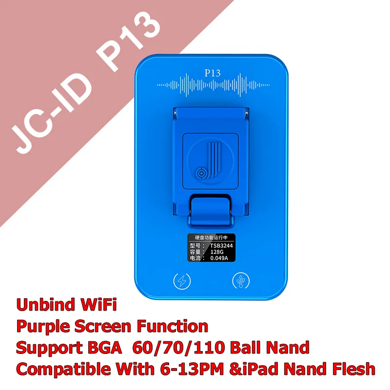 JCID JC P13 Phone Nand Programmer Support BGA 60 70 100 FOR Iphone 8-13PM MAX PRO nand flash Read Rewrite Data Untie Wifi | Инструменты