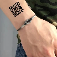 10pcs diy i love you qr code temporary waterproof tattoo sticker for lovers wrist body art crazy party creative decor stickers