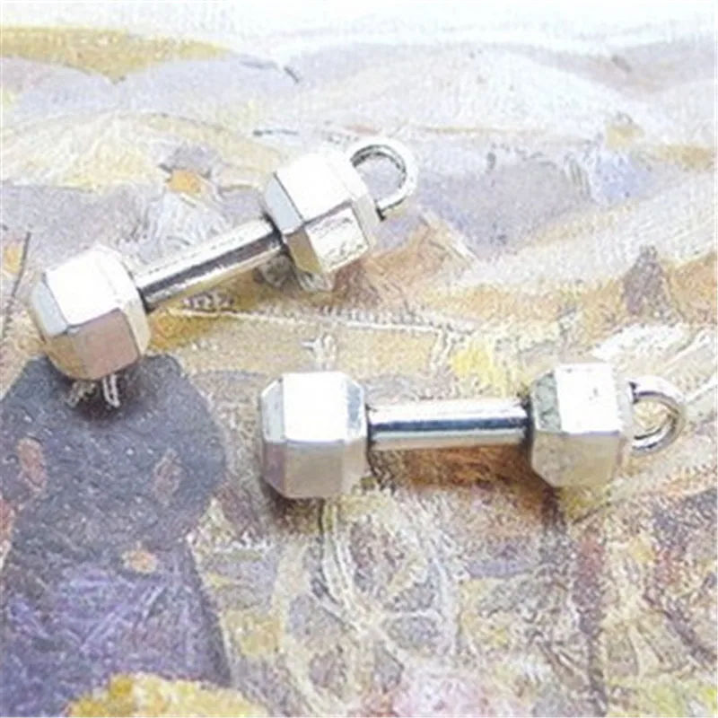 

100 шт./лот античные серебряные подвески штанги 7*21 мм Спортивные Подвески для ювелирных изделий ручной работы