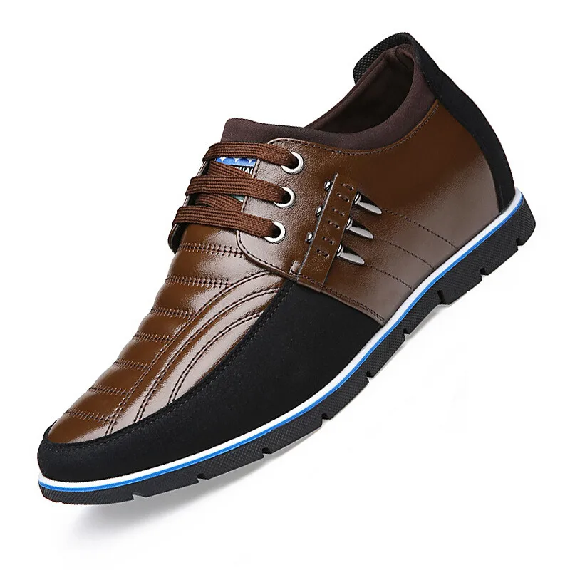 Мужская обувь из натуральной кожи визуально увеличивающая рост деловая