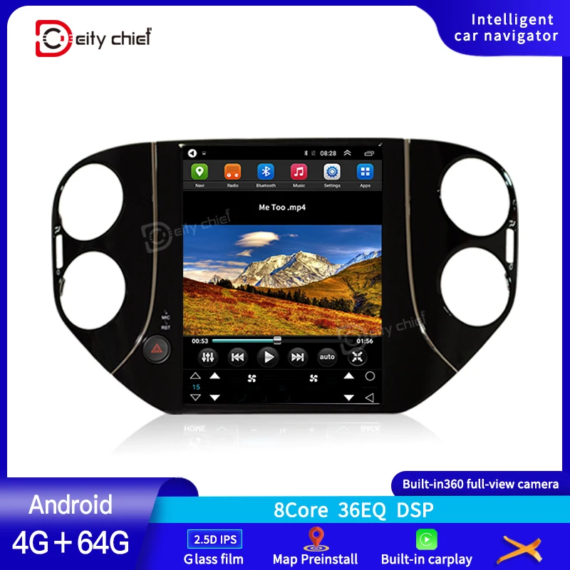 Автомобильный мультимедийный плеер на android с gps для volkswagen tiguan видео радио 2010 2011 2012