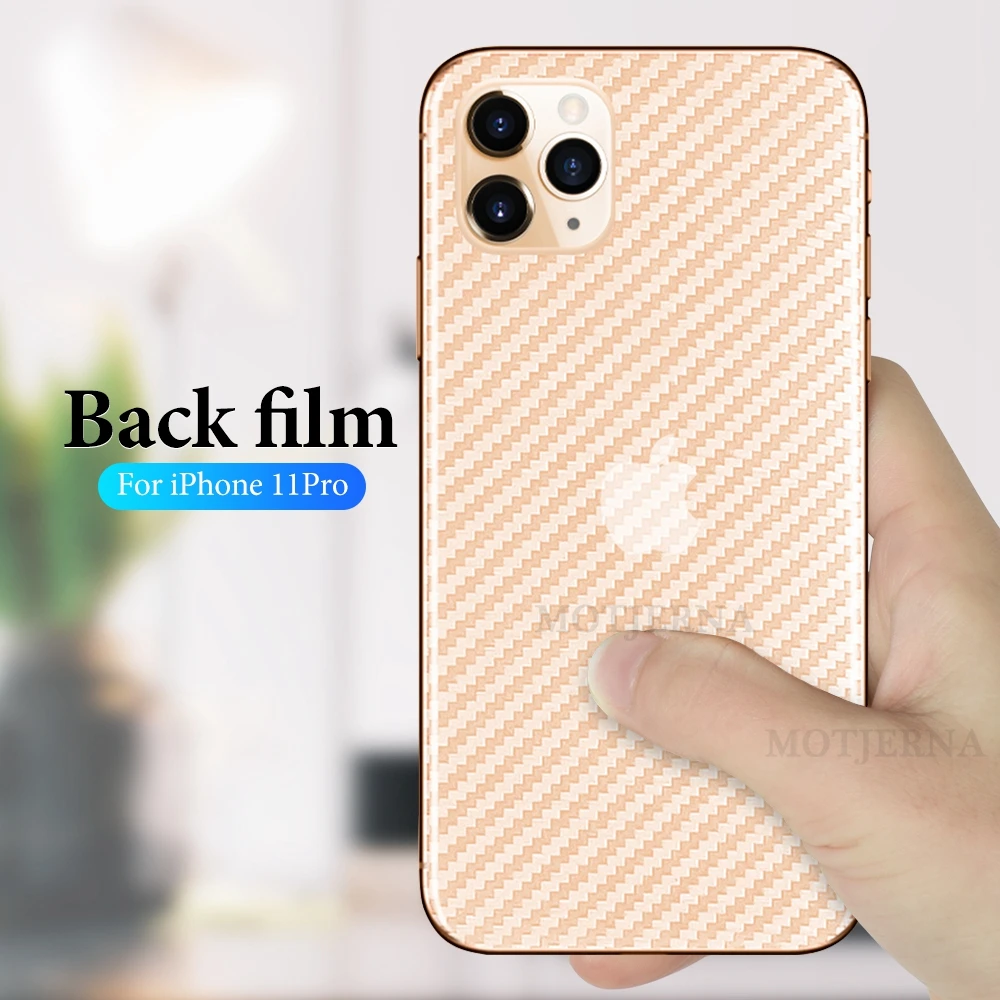 Защитная пленка для заднего экрана из углеродного волокна iPhone 7 Plus 8X6 6S 10 11 Pro XS MAX XR