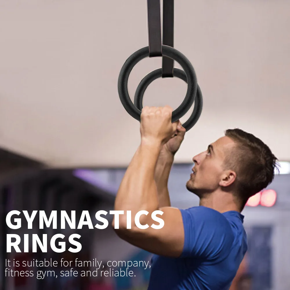 

1pcs High Quality Heavy Duty ABS Plastic 28mm Exercise Fitness Gymnastic Rings with Foam Handle Gym Exercise Crossfit Pull Ups