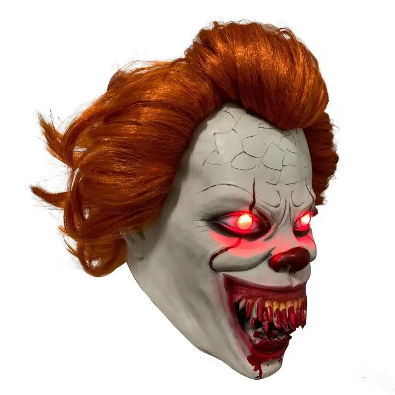 Стивен Кинг это маска Pennywise ужас клоун Джокер маска глаза блестит клоун латексная маска Хэллоуин косплей костюм реквизит