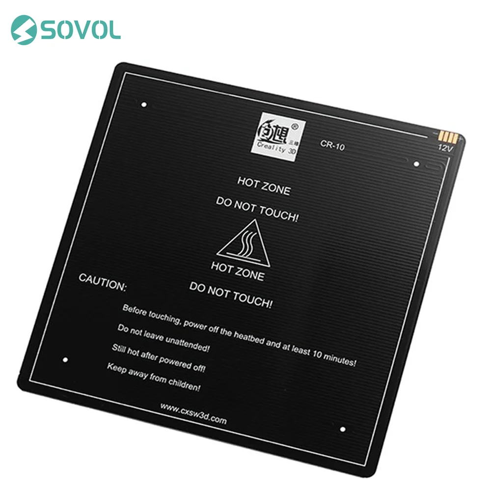 Creality 3D принтер Подогреваемая платформа усиленная версия 310*310*3 мм/410*410*3 мм