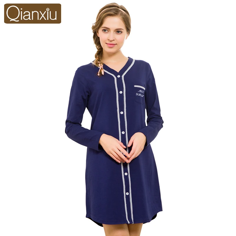 Сексуальная Женская рубашка пижама халат белая женская ночная с V-образным