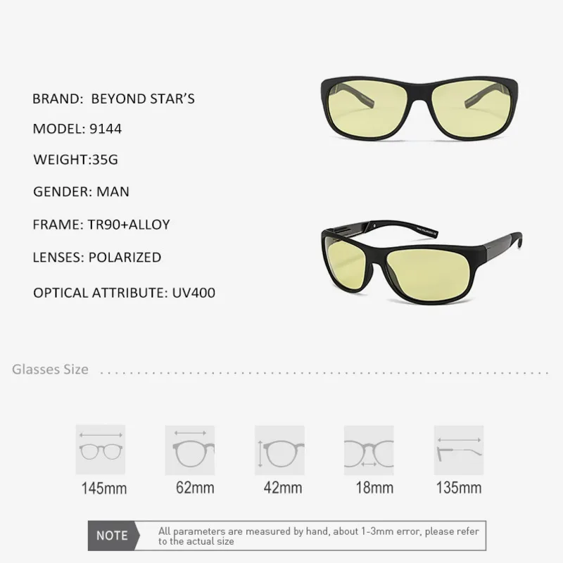 Фотохромные поляризационные мужские солнцезащитные очки двойного назначения