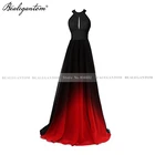 Женское шифоновое вечернее платье, Элегантное Длинное блестящее платье-трапеция с градиентным переходом на шее и завязкой с эффектом омбре, бальное платье для выпускного вечера, 2022