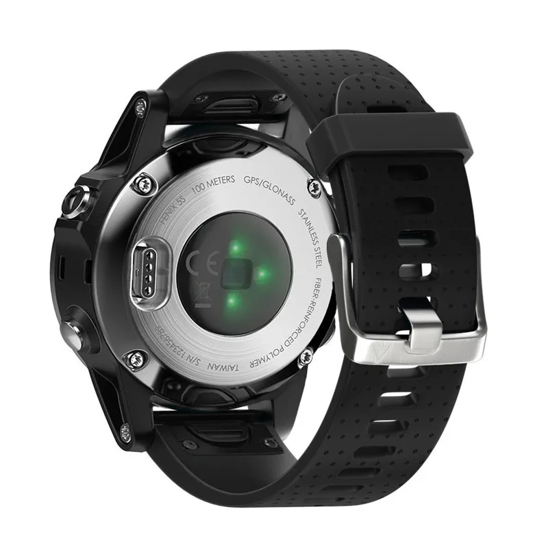 Черный 20 мм силиконовые полосы для Quickfit Garmin Fenix 5S Смарт-часы Quick Release Easy Fit силиконовый сменный ремешок для часов - Цвет ремешка: Черный