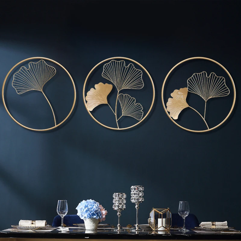 Светильник с роскошным листом гинкго золотым железным искусством настенная