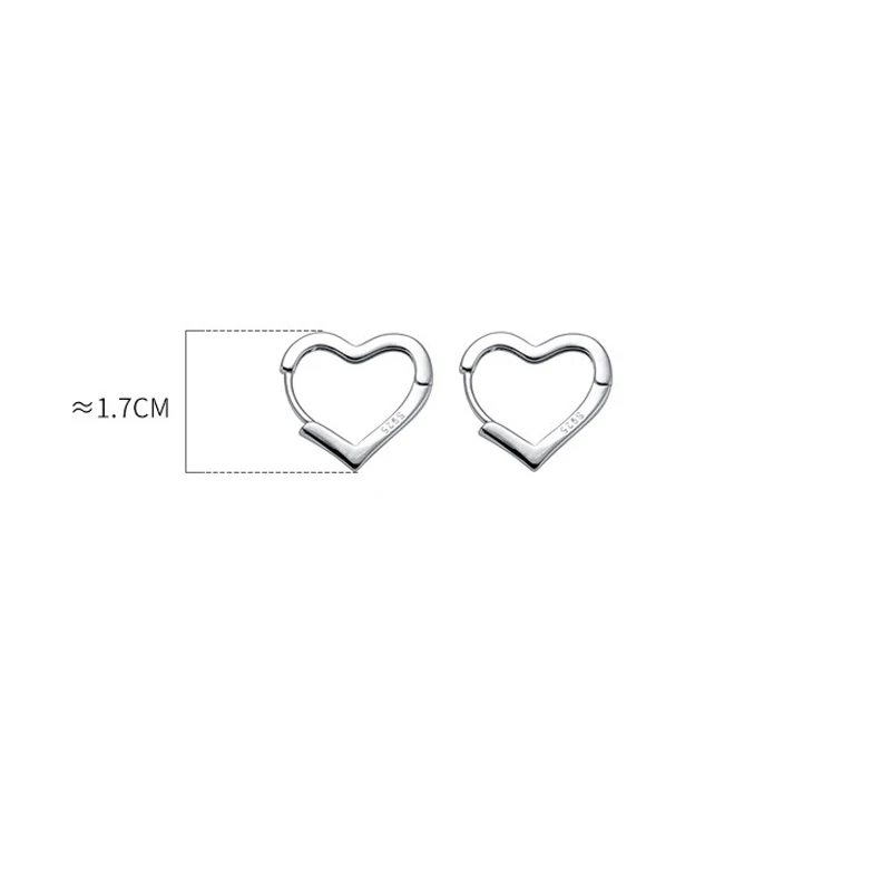 

Heart Silver 925 Jewelry Hoop Gold Earrings 2021 Trend For Women Decoration Modern Aesthetic Love Gift New On The Ears