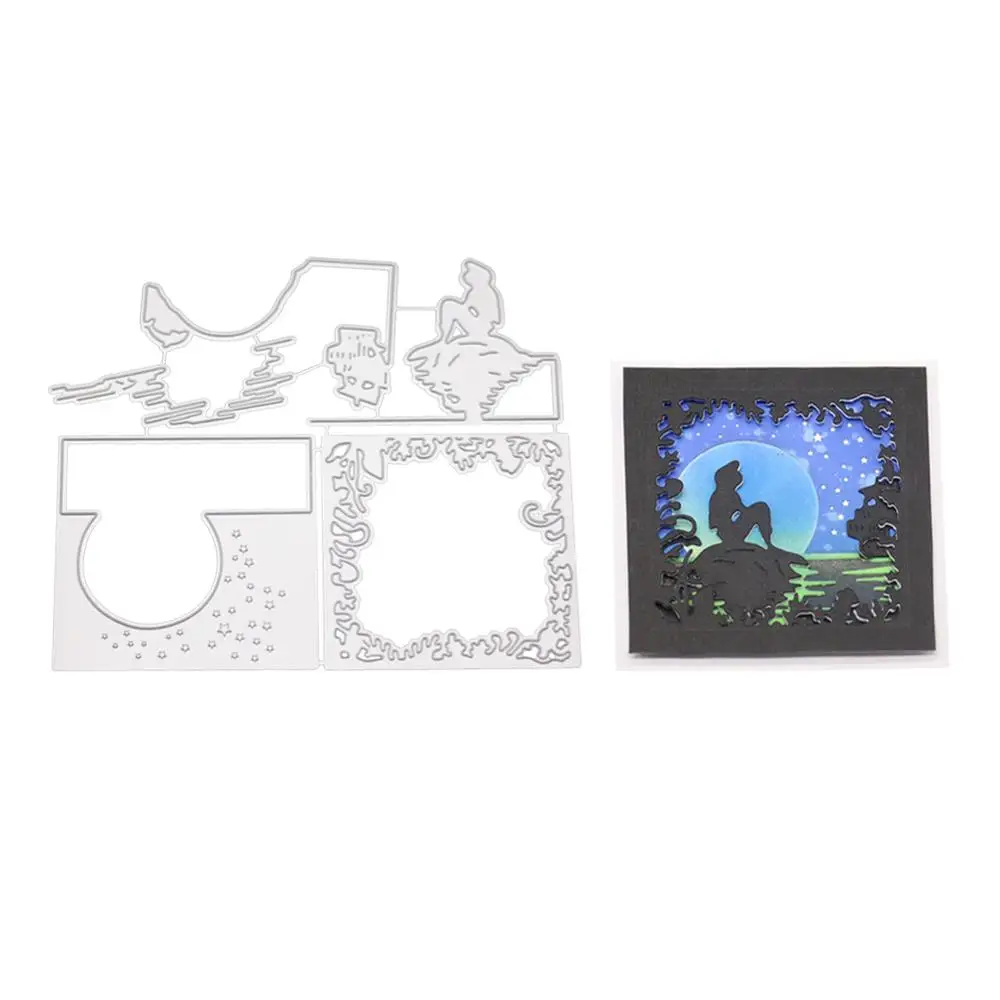 Ночное небо Вырубные штампы для DIY скрапбукинга тиснения прозрачные и Рождество |